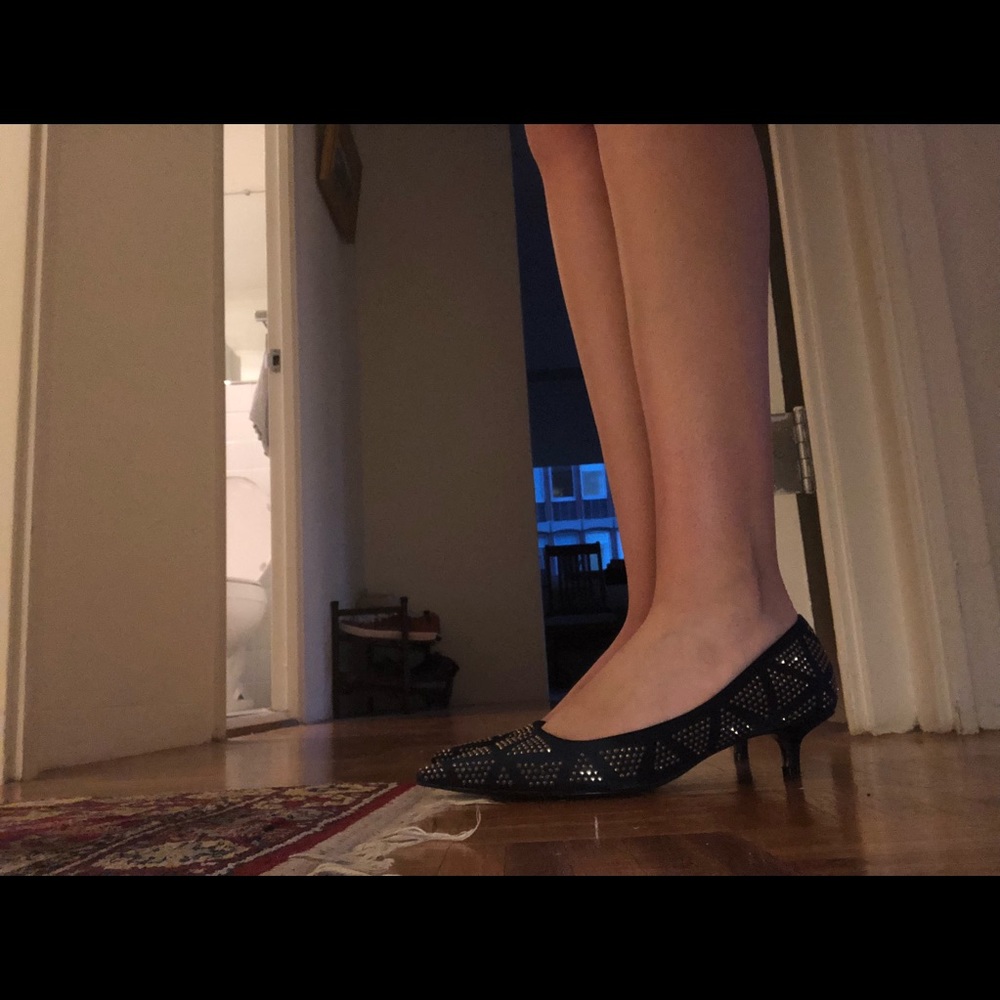 Nina New York Worn once bedazzled kitten heels